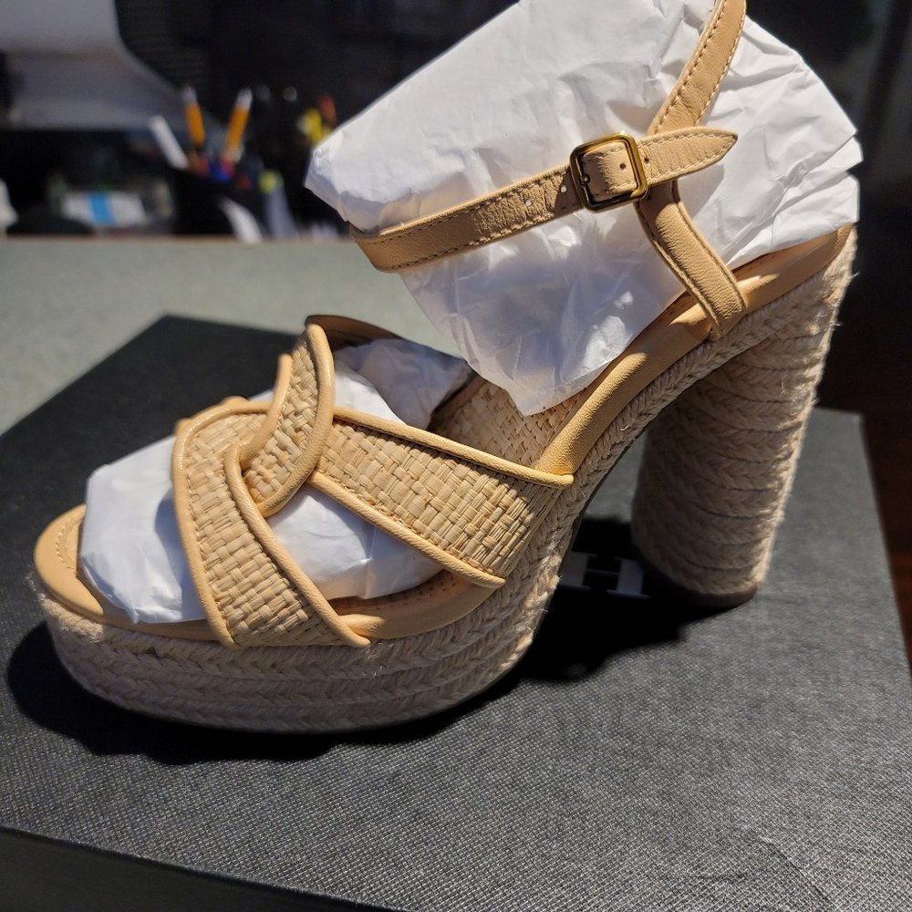 Coach Talina Raffia Platform Sandals